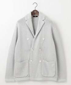 JOSEPH ABBOUD 【キングサイズ・イタリア糸使用】コットンリリヤーン ニット ジャケット