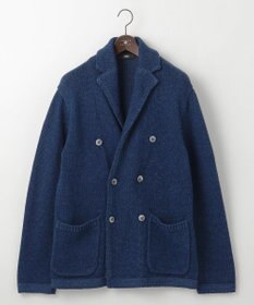 JOSEPH ABBOUD 【キングサイズ・イタリア糸使用】コットンリリヤーン ニット ジャケット