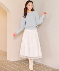 Feroux きらめきチェックフレア スカート