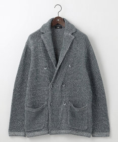 JOSEPH ABBOUD 【キングサイズ・イタリア糸使用】コットンリリヤーン ニット ジャケット