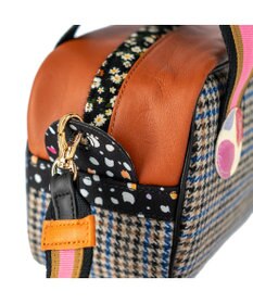 tsumori chisato CARRY マルチチェック 2way ミニボストン ハンドバッグ ショルダーバッグ