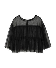 Green Parks ・ＳＵＧＡＲ　ＳＰＯＯＮ　チュールティアードブラウス