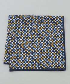 GOTAIRIKU 日本製【シルク100％】オリジナル柄チーフ_幾何学柄