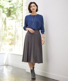 J.PRESS LADIES 【洗える】VIS/PE RIB ドルマンスリーブ ニット