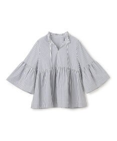 UNFILO コットンブロード フリルネックシャツ