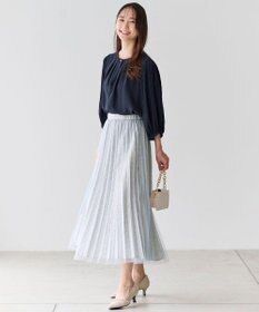 ANY SIS 【洗える】チュールレイヤードプリーツ スカート