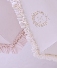 Maison de FLEUR 《晴雨兼用》遮光&UV CUT フリル折りたたみ傘
