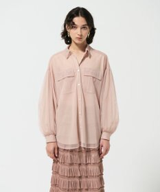 GRACE CONTINENTAL チュールレイヤードシャツ