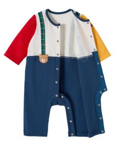 MIKI HOUSE HOT BISCUITS 【70-80cm】ビーンズサスペンダーカバーオール