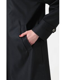 DAKS コットンシャンブレー ギャバジン オフショルダーコート