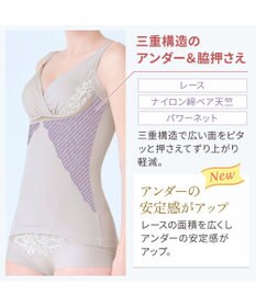 BRADELIS New York 【BRADELIS NewYork peace】綿混キャッチャーカップレースブラキャミ25 ノンワイヤー 補正下着 補整 カップ付き ブラトップ ボディシェイパー