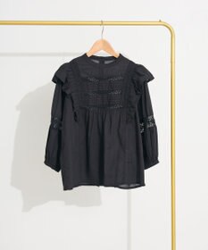 CRAFT STANDARD BOUTIQUE フリル使いマニーレースピンタックブラウス