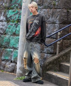 WEGO 【ユニセックス着用ITEM】ヴィンテージグラフィックドッキングプルオーバー