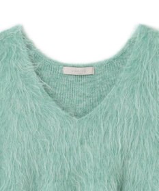 UNFILO 【野呂佳代さん着用】アルパカシャギー ペプラムジレ