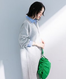 Green Parks ポロ衿ハーフＺＩＰカットワンピース