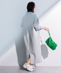 Green Parks ポロ衿ハーフＺＩＰカットワンピース