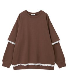 earth music&ecology レーススウェットプルオーバー