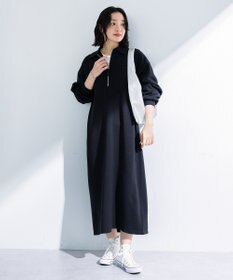 Green Parks ポロ衿ハーフＺＩＰカットワンピース