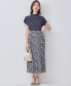 組曲 【WEB限定】ギャザーライトデシン タックスカート