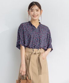 組曲 【洗える】プティフラワージョーゼットシフォン ブラウス