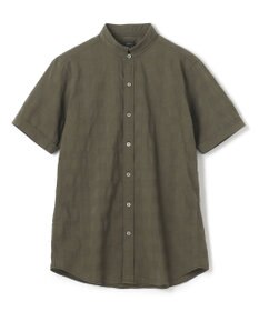 JOSEPH HOMME ドビーチェックストレッチ　ウイングカラー半袖シャツ