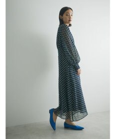 Green Parks armonia．ドットプリントパイピングワンピース