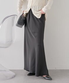 earth music&ecology サテンフリルマーメイドスカート