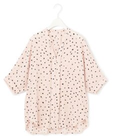 ICB 【WEB限定カラーあり・洗える】Back Satin Amunzen キーネックブラウス