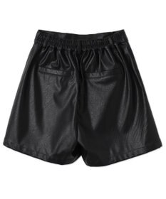 WEGO ヴィンテージライクPUショートパンツ