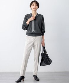 23区 【洗える】ウーステッドウール ボウタイ ニット