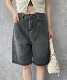 WEGO ワイドハーフデニムパンツ