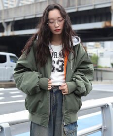 WEGO 【ユニセックス着用ITEM】2WAYフードパファーMA－1