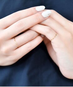 Phoebe 【K10】エクレアチェーンリング　ゴールド 3号/7号/11号/13号　BOX付き