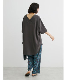 Green Parks ミニ裏毛バックカシュクール半袖チュニック