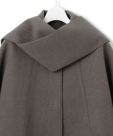 J.PRESS YORK STREET 【WOMEN】NEEDLE JERSEY マフラー付コート