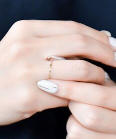 Phoebe 【K10】エクレアチェーンリング　ゴールド 3号/7号/11号/13号　BOX付き