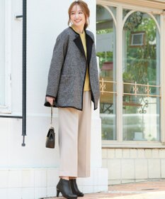 ANY SIS トリミングウールリバー コート