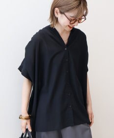 AMERICAN HOLIC 【予約】【WEB限定】イージーケア+接触冷感 フレンチスリーブギャザーシャツ