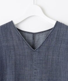 自由区 【洗える・XSサイズあり】テンセルリネンデニム ワンピース