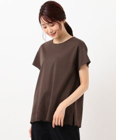 J.PRESS LADIES L 【UVケア・接触冷感】コンパクトコットンスムース 裾刺繍 カットソー