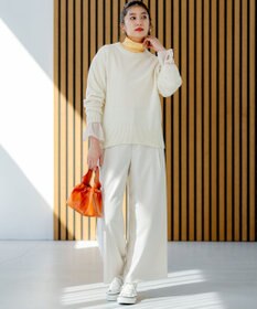 組曲 T/Rツイルストレッチ ワイドパンツ