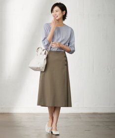 J.PRESS LADIES 【洗える・吸水速乾・接触冷感】リネンツイル スカート