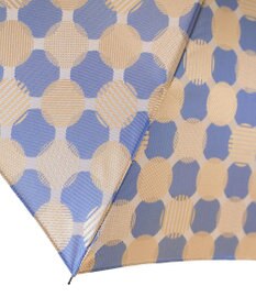 槇田商店 ノルディック ドットコラージュ ブルー 折りたたみ傘