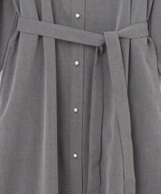 ANY 【洗濯機可能/ストレッチ】ウールライク前開きワンピース