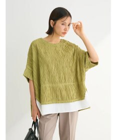 Green Parks カットジャガード裾ドッキングプルオーバー