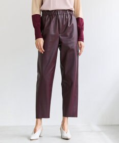 BEIGE， HYAL / フェイクレザーカービーラインイージーパンツ Bordeaux