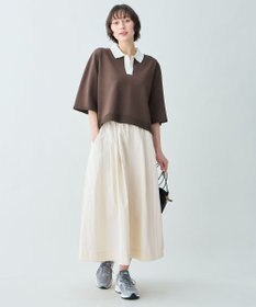 ANY L 【2SET】バイカラーポロニット×スカートセット