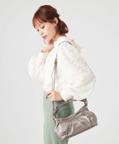 LA BAGAGERIE シープレザー　ギャザーミニバッグ