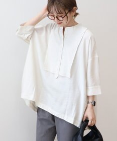 AMERICAN HOLIC 【WEB限定】接触冷感バンドカラーチュニック