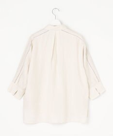 自由区 【XSサイズ～/洗える/セット可】エンブロイダリーリネン前開き シャツブラウス